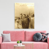 Krippengeschenke für Weihnachten Leinwanddruck (Insitu (Wohnzimmer))