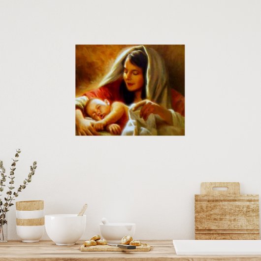 Krippengeschenke für Weihnachten Poster (Küche)