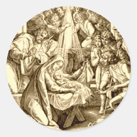 Krippengeschenke für Weihnachten Runder Aufkleber (Vorderseite)