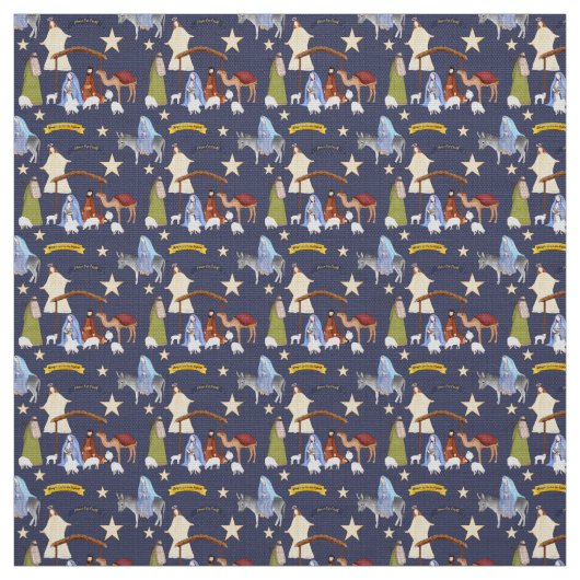 Krippengewebe auf dunkelblau stoff (Muster)