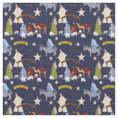 Krippengewebe auf dunkelblau stoff (Nahaufnahme)