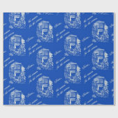 Krippenglas - blau geschenkpapier (Flach)