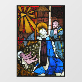 Krippenglas-Panel Circa 1500 Fensteraufkleber