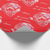 Krippenglas - rot geschenkpapier (Ecke)