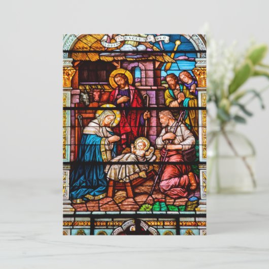 Krippengläser Feiertagskarte (Stehend Vorderseite)