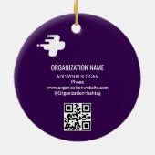 Krippenglorie zu Gott Lila Keramik Ornament (Hinten)