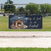 Krippenglorie zu Gott Weihnachten Christliche Kirc Banner (Insitu)