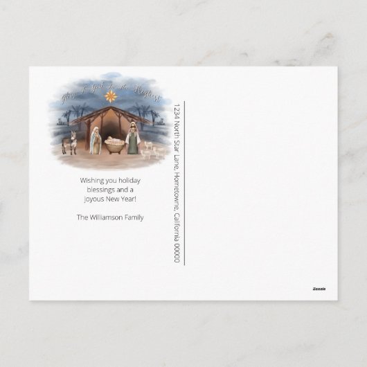 Krippenglorie zu Weihnachten Christlich (Rückseite)