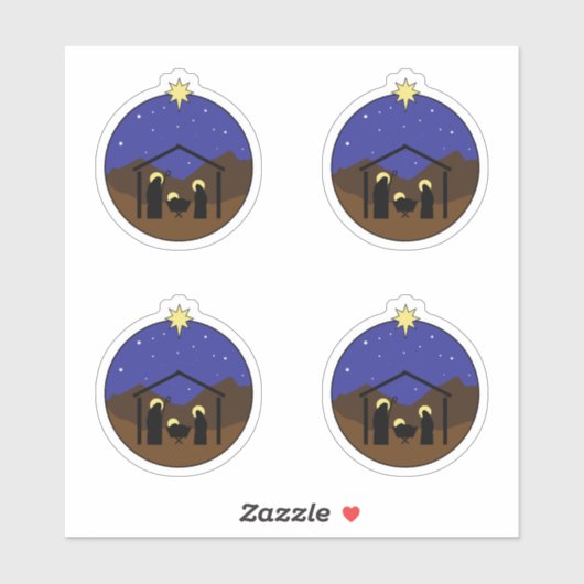 Krippenheilkunst Aufkleber (Blatt)