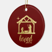 Krippenheimer Jesus Liebe Christlich Weihnachten Keramik Ornament (Links)