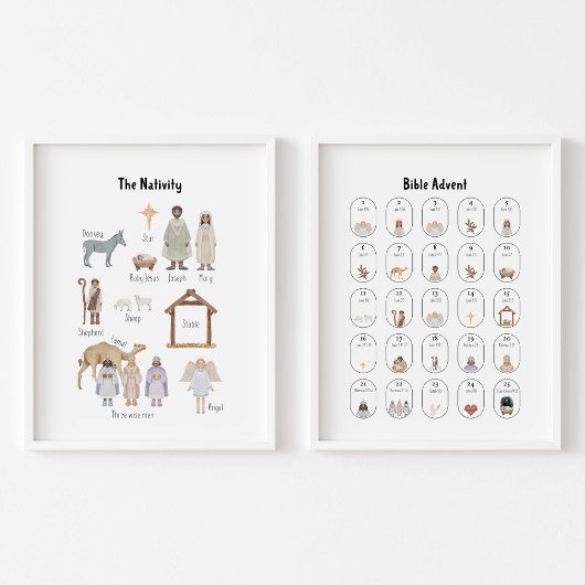 Krippenkalender Bilderwand Sets