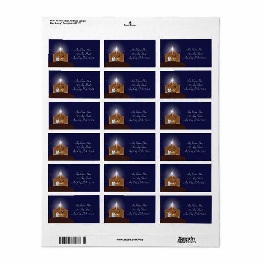 Krippenklassiker Adressaufkleber (Vorne)