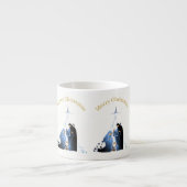 Krippenlandschaft Frohe Weihnachtsgrüße Espressotasse (Vorderseite)