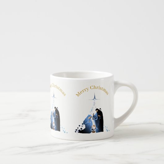 Krippenlandschaft Frohe Weihnachtsgrüße Espressotasse (Rechts)