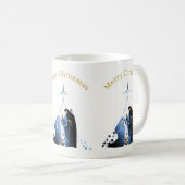 Krippenlandschaft Frohe Weihnachtsgrüße Kaffeetasse (VorderseiteRechts)