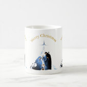 Krippenlandschaft Frohe Weihnachtsgrüße Kaffeetasse (Mittel)