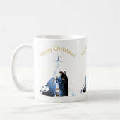 Krippenlandschaft Frohe Weihnachtsgrüße Kaffeetasse (Links)
