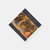 Krippenlandschaft in Gold-Ruhm für Gott Serviette (Ecke)