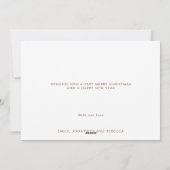 Krippenlandschaft in mangeren Texten Weiß Feiertagskarte (Rückseite)