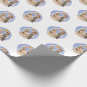 Krippenlandschaft Mary Joseph Jesus Pattern Weihna Geschenkpapier (Ecke)