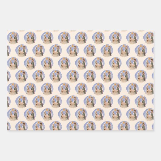 Krippenlandschaft Mary Joseph Jesus Pattern Weihna Geschenkpapier Set (Vorderseite 3)
