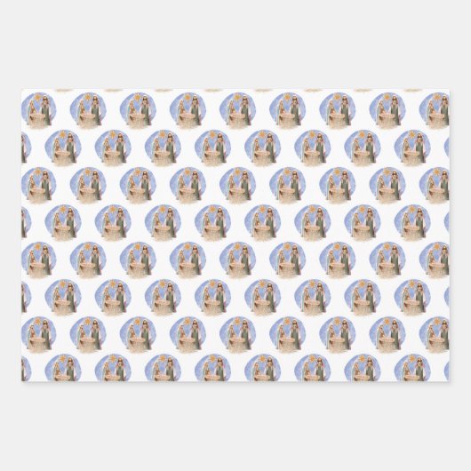 Krippenlandschaft Mary Joseph Jesus Pattern Weihna Geschenkpapier Set (Vorderseite)