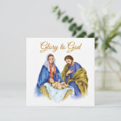 Krippenlandschaft mit Gotthardtext Karte (Stehend Vorderseite)