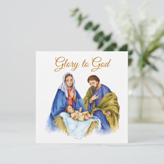 Krippenlandschaft mit Gotthardtext Karte (Stehend Vorderseite)