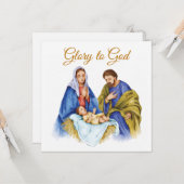 Krippenlandschaft mit Gotthardtext Karte (Vorderseite/Rückseite Beispiel)