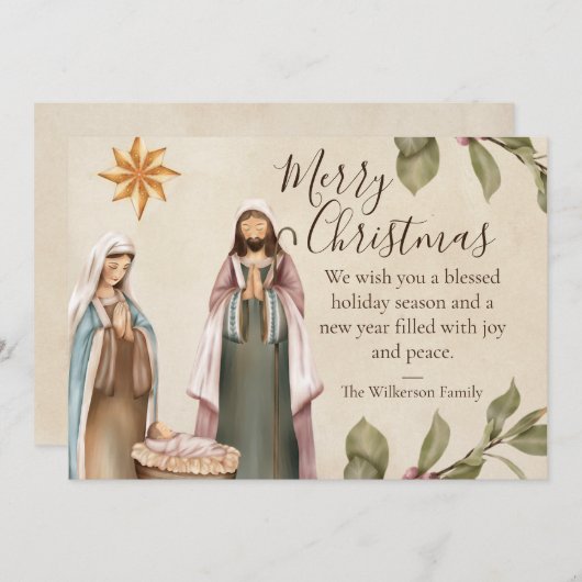 Krippenlandschaft Religiöse Weihnachten (Vorne/Hinten)