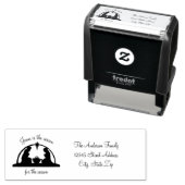 Krippenlandschaft Schwarz/Weiß - Weihnachts-Briefm Permastempel (Beispiel)