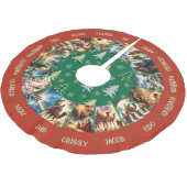 Krippenlandschaften Polyester Weihnachtsbaumdecke (Schrägansicht)