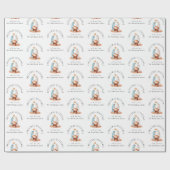 Krippenmuster Name Weihnachtssegmente Geschenkpapier (Flach)