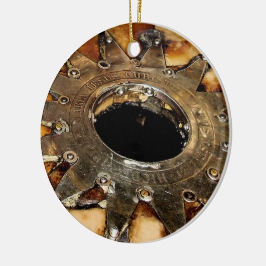 Krippenschmuck Keramik Ornament (Links)