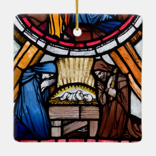 Krippenschmuck Keramikornament (Rückseite)