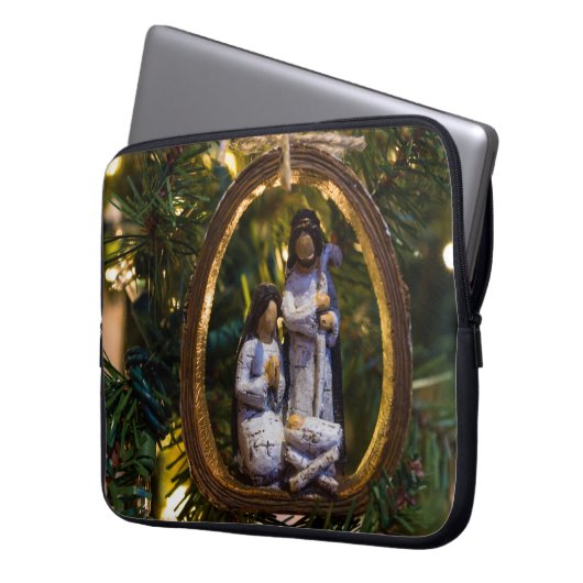 Krippenschmuck Laptopschutzhülle (Vorderseite Links)