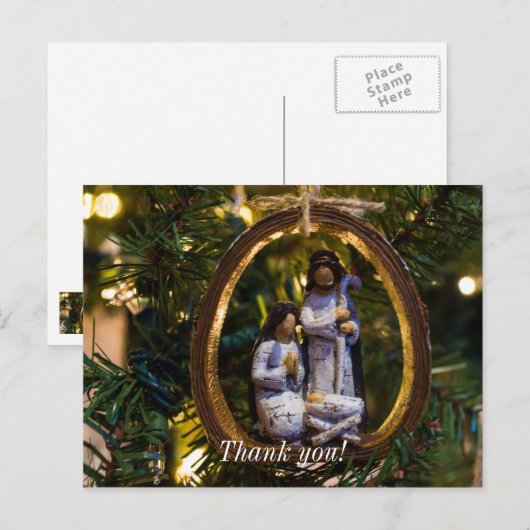 Krippenschmuck Postkarte (Vorne/Hinten)
