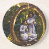 Krippenschmuck Sandstein Untersetzer (Vorne)