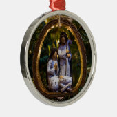 Krippenschmuck Silbernes Ornament (Rechts)