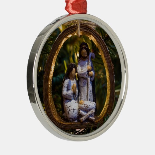 Krippenschmuck Silbernes Ornament (Rechts)