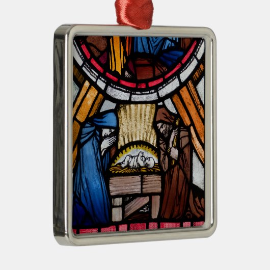 Krippenschmuck Silbernes Ornament (Rechts)