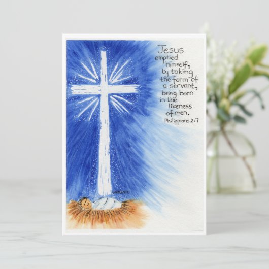 KrippenStar Feiertagskarte (Stehend Vorderseite)