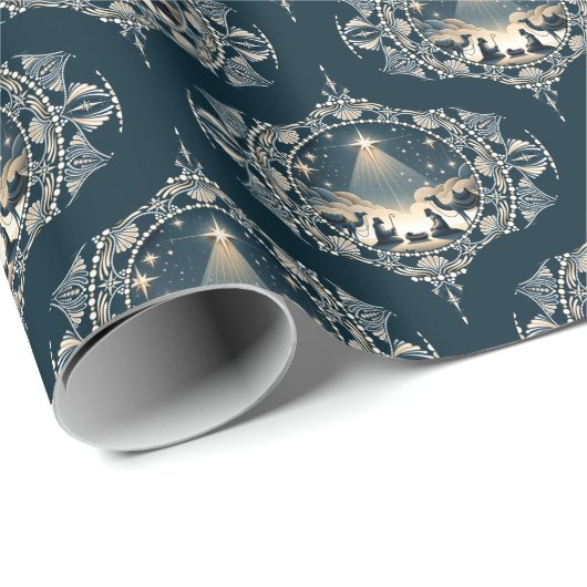 KrippenStar von Wonder Mandala Mitte Jahrhundert O Geschenkpapier (Rolleneckpunkt)