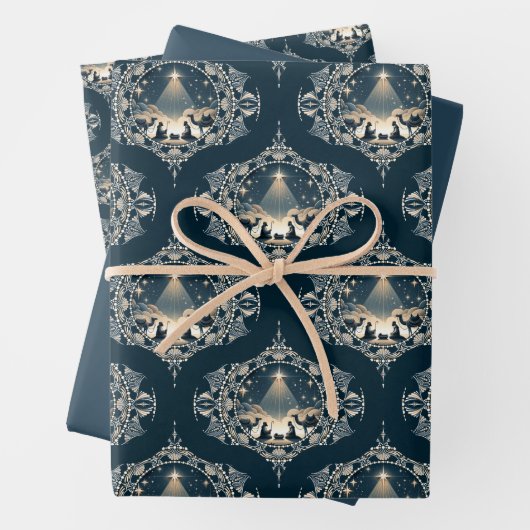 KrippenStar von Wonder Mandala Mitte Jahrhundert O Geschenkpapier Set (Beispiel)