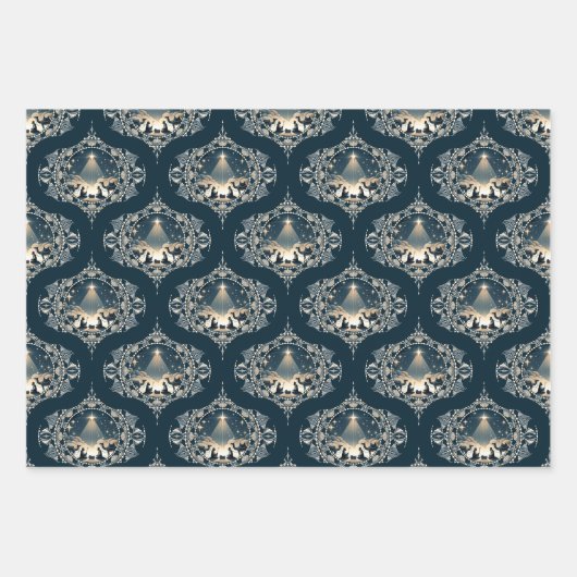 KrippenStar von Wonder Mandala Mitte Jahrhundert O Geschenkpapier Set (Vorderseite)