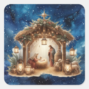 Krippensticker Quadratischer Aufkleber