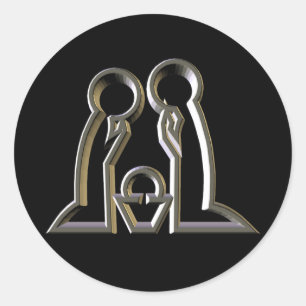 Krippensticker Runder Aufkleber