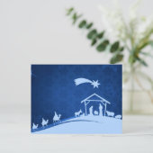 Krippenszene-Weihnachtskarten Postkarte (Stehend Vorderseite)