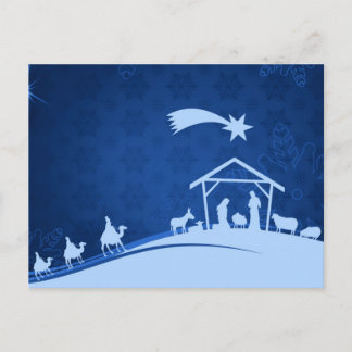 Krippenszene-Weihnachtskarten Postkarte