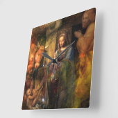 Krippenuhr Quadratische Wanduhr (Winkel)